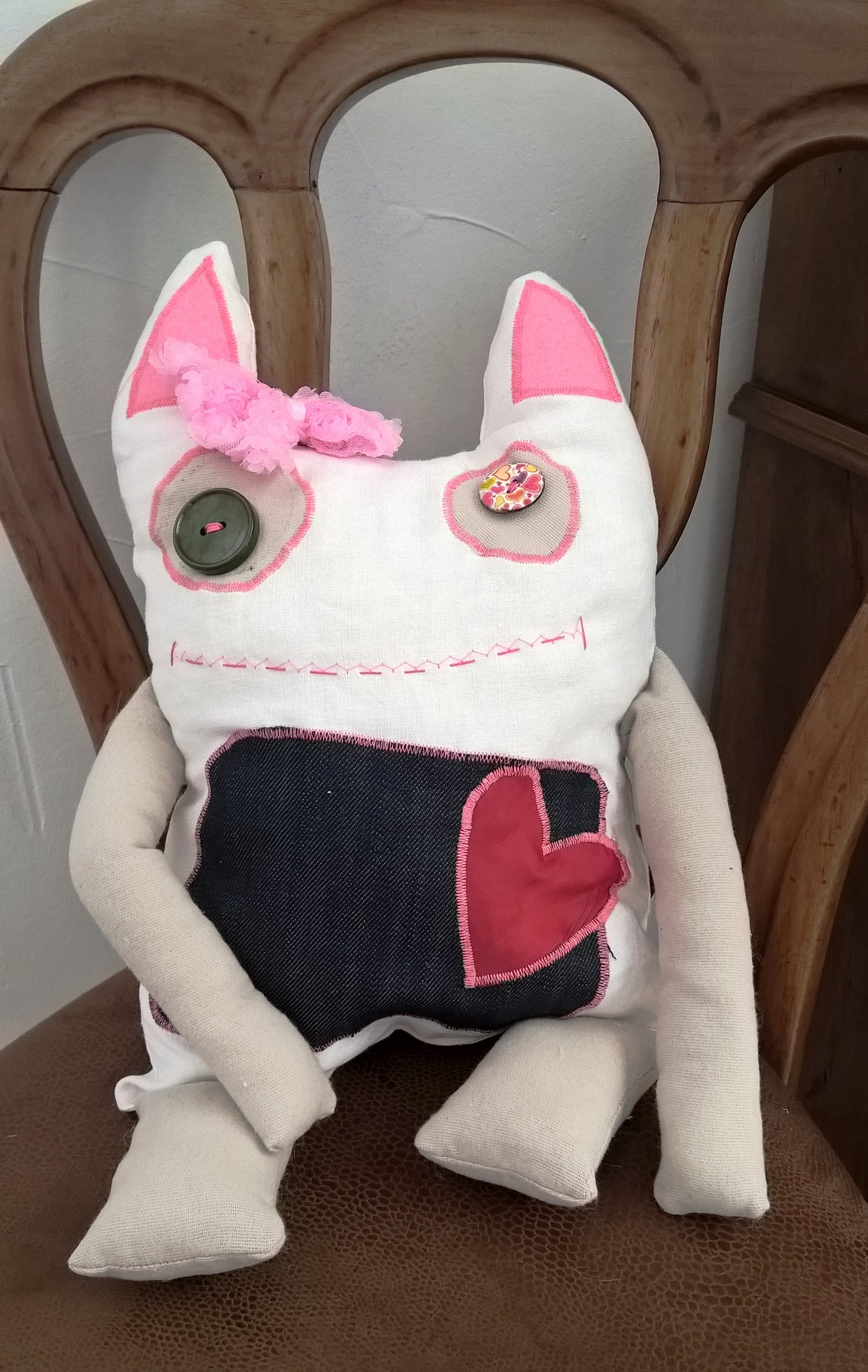 Voodoo White Cat Doll